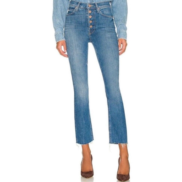 Mother Women’s The Pixie Dazzler Ankle Fray Jeans in Beginners Luck, Size 29 - Picture 15 of 15